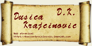 Dušica Krajčinović vizit kartica